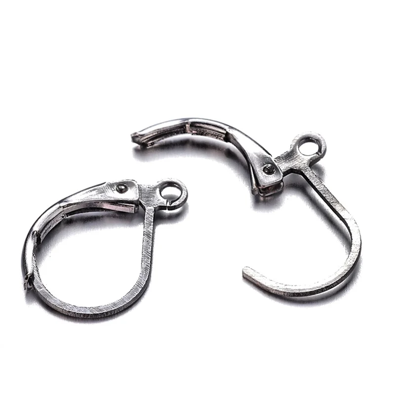 Support boucles d'oreilles dormeuses 15 x 10 mm (10 pièces)