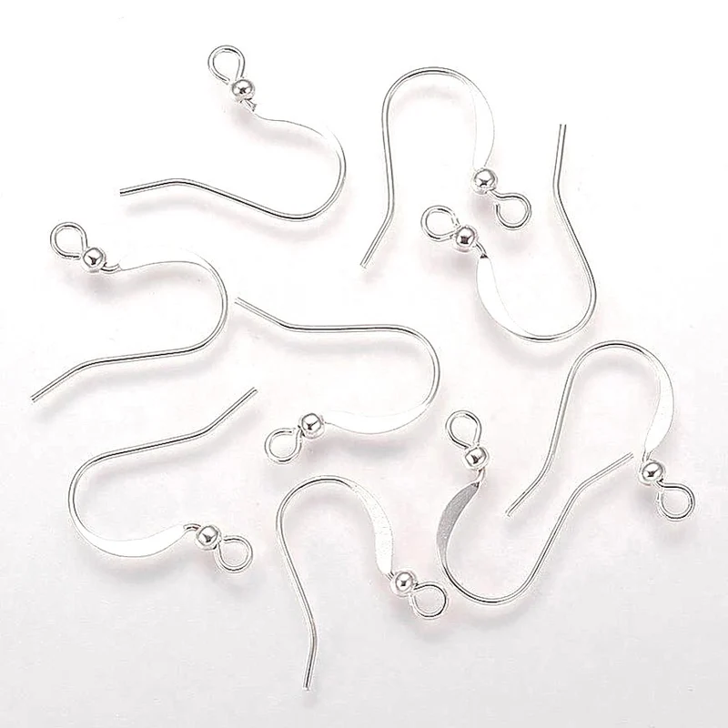 Crochets boucle d'oreille 15 mm avec boule (20 pièces)