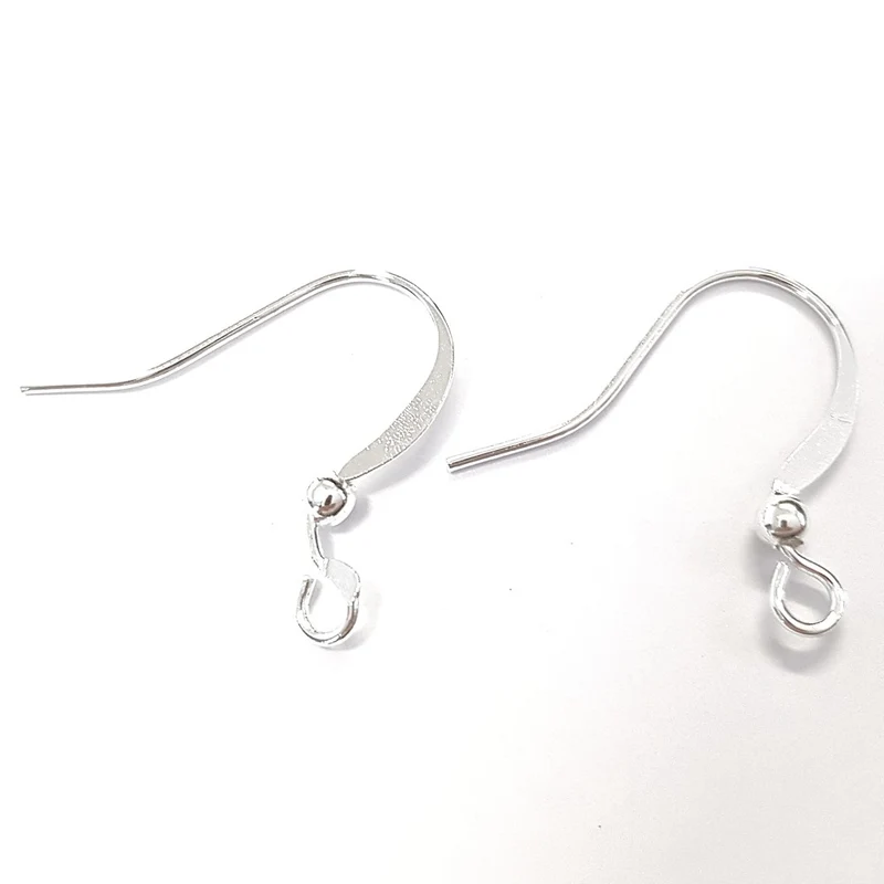 Crochets boucle d'oreille 15 mm avec boule (20 pièces)