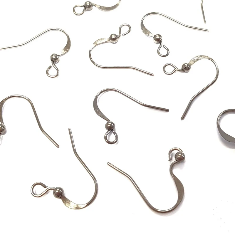 Crochets boucle d'oreille 15 mm avec boule (20 pièces)