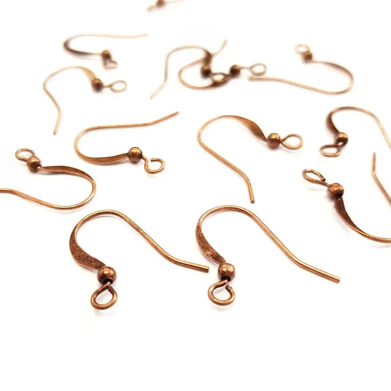 Crochets boucle d'oreille 15 mm avec boule (20 pièces)