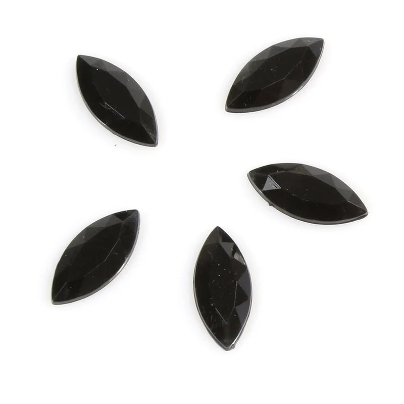 Cabochon strass acrylique Amande 20 x 9 mm (5 pièces)