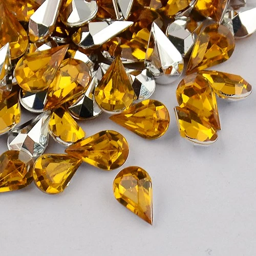 Strass bijoux acrylique Goutte 5 x 3 mm (50 pièces)