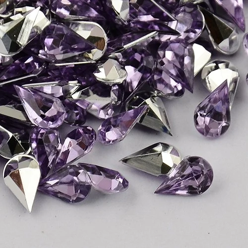 Strass bijoux acrylique Goutte 5 x 3 mm (50 pièces)