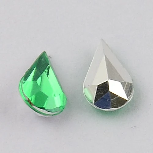 Strass bijoux acrylique Goutte 5 x 3 mm (50 pièces)