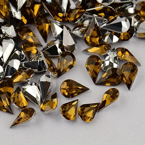 Strass bijoux acrylique Goutte 5 x 3 mm (50 pièces)