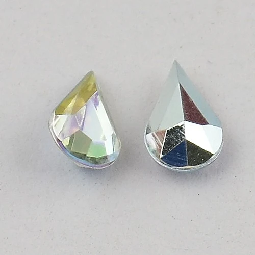Strass bijoux acrylique Goutte 5 x 3 mm (50 pièces)