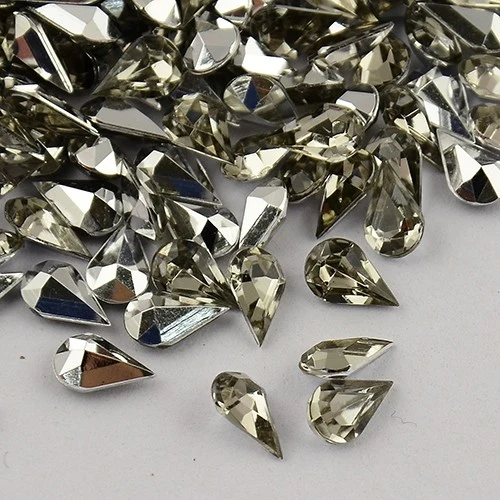 Strass bijoux acrylique Goutte 5 x 3 mm (50 pièces)