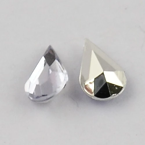 Strass bijoux acrylique Goutte 5 x 3 mm (50 pièces)