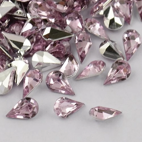 Strass bijoux acrylique Goutte 5 x 3 mm (50 pièces)