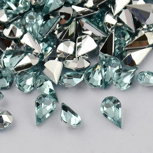 Strass bijoux acrylique Goutte 5 x 3 mm (50 pièces)