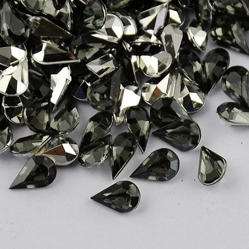 Strass bijoux acrylique Goutte 5 x 3 mm (50 pièces)