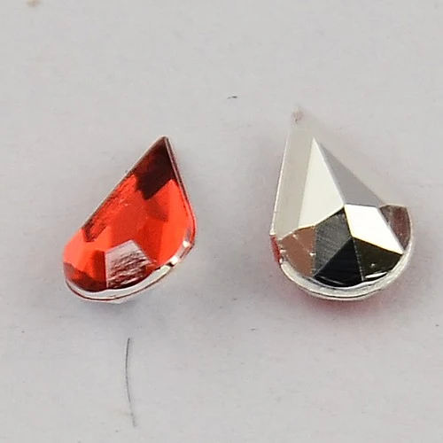 Strass bijoux acrylique Goutte 5 x 3 mm (50 pièces)