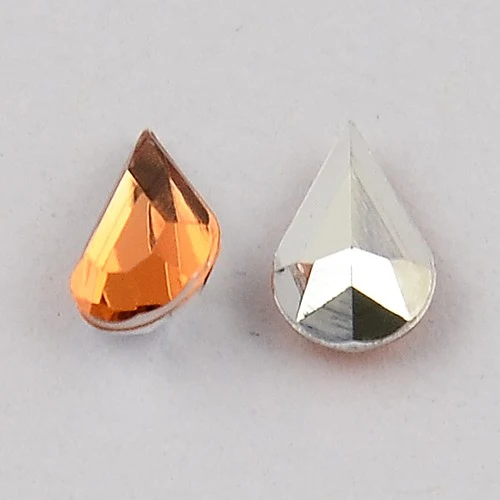 Strass bijoux acrylique Goutte 5 x 3 mm (50 pièces)