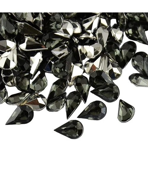 Strass bijoux acrylique Goutte 5 x 3 mm (50 pièces)