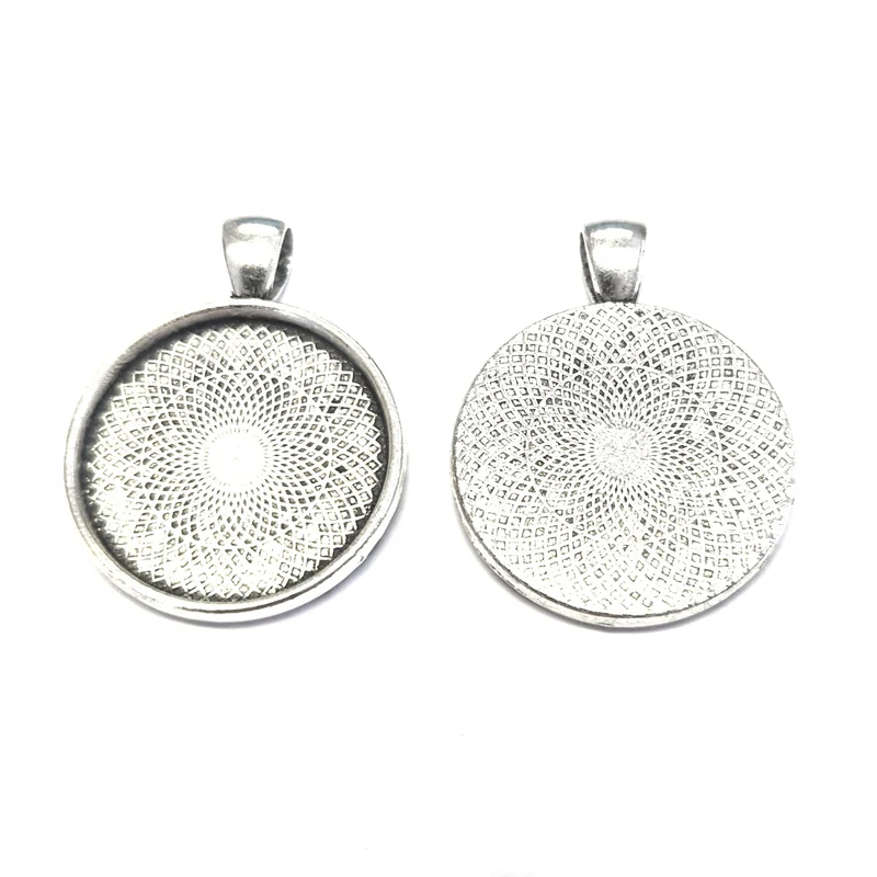 Support cabochon pendentif Rosace 36 x 28 mm (5 pièces)