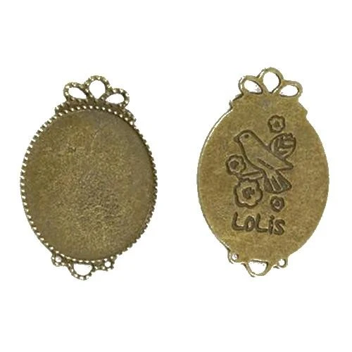 Support cabochon, connecteur Miroir 34 x 23,5 mm (1 pièce)
