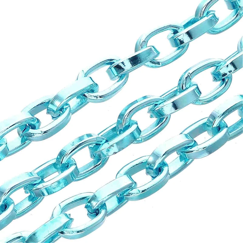 Chaine bijoux à mailles forçat 8 x 5,5 mm (1 mètre)