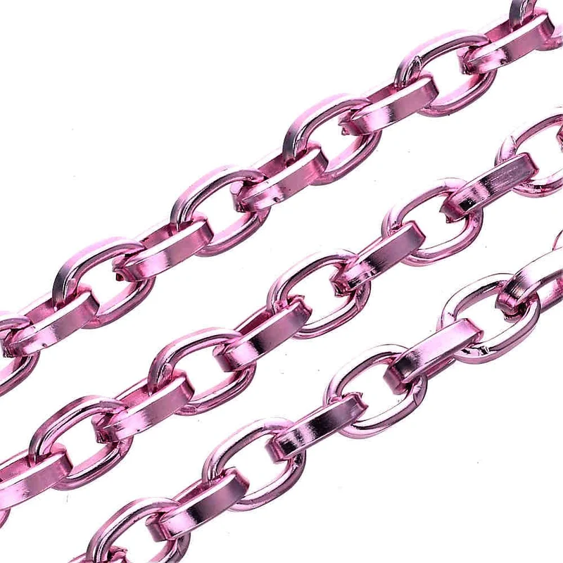 Chaine bijoux à mailles forçat 8 x 5,5 mm (1 mètre)