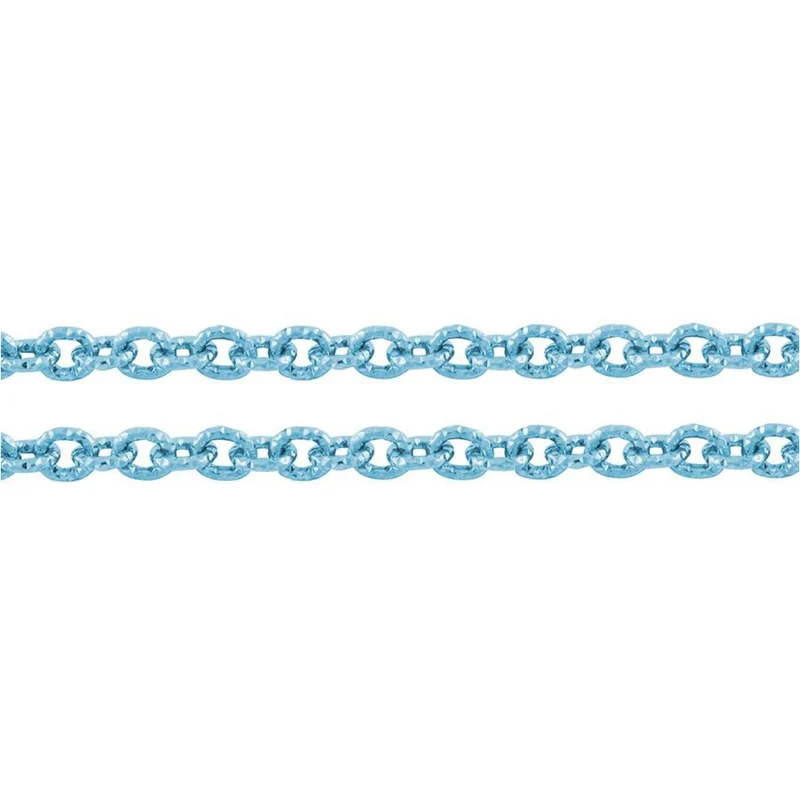 Chaine bijoux à mailles forçat 7 x 6 mm (1 mètre)