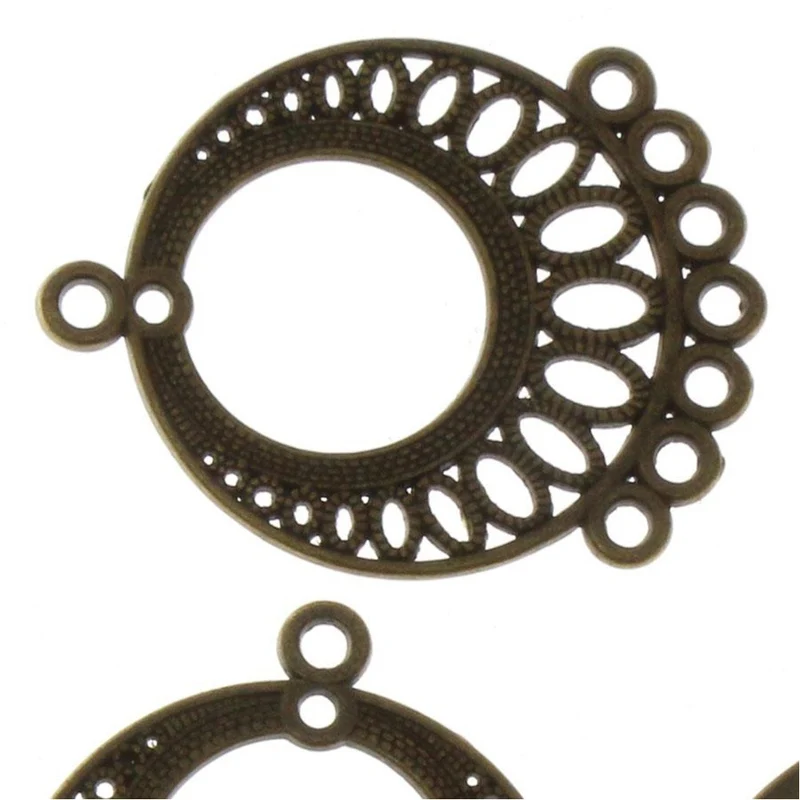 Connecteur rond boucle chandelier (5 pièces)
