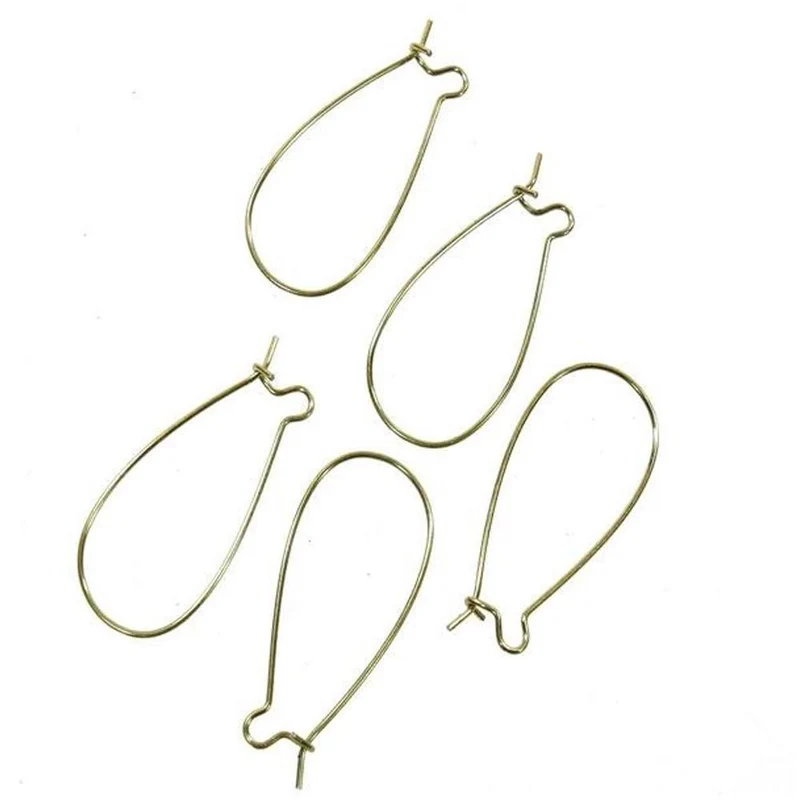 Attache boucle d'oreille crochet 38 mm (50 pièces)