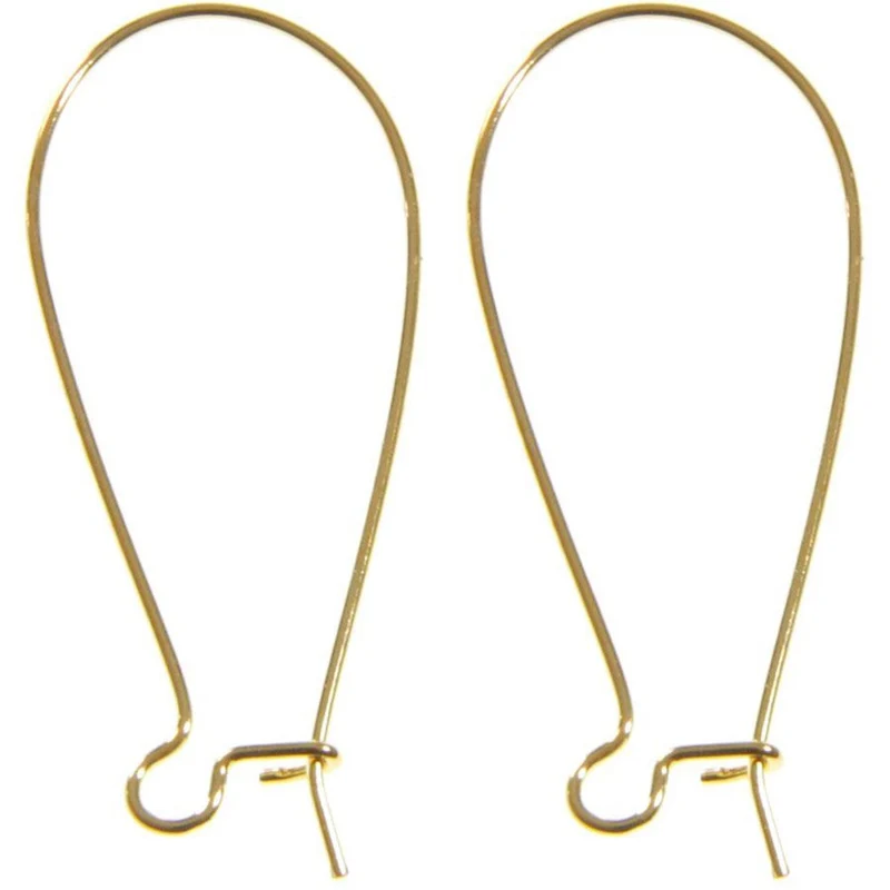 Attache boucle d'oreille crochet 38 mm (50 pièces)