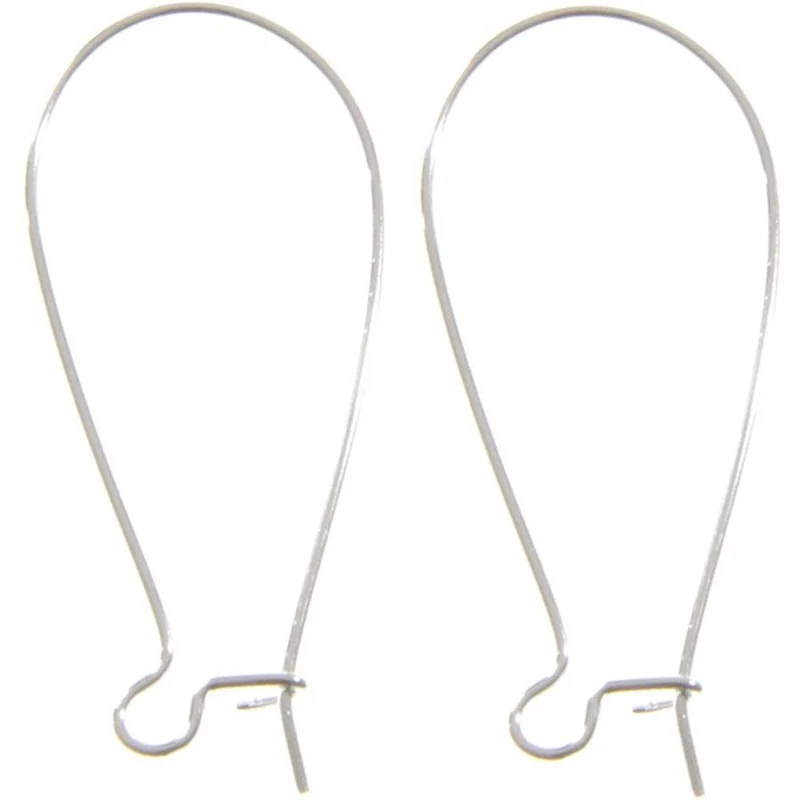 Attache boucle d'oreille crochet 38 mm (50 pièces)