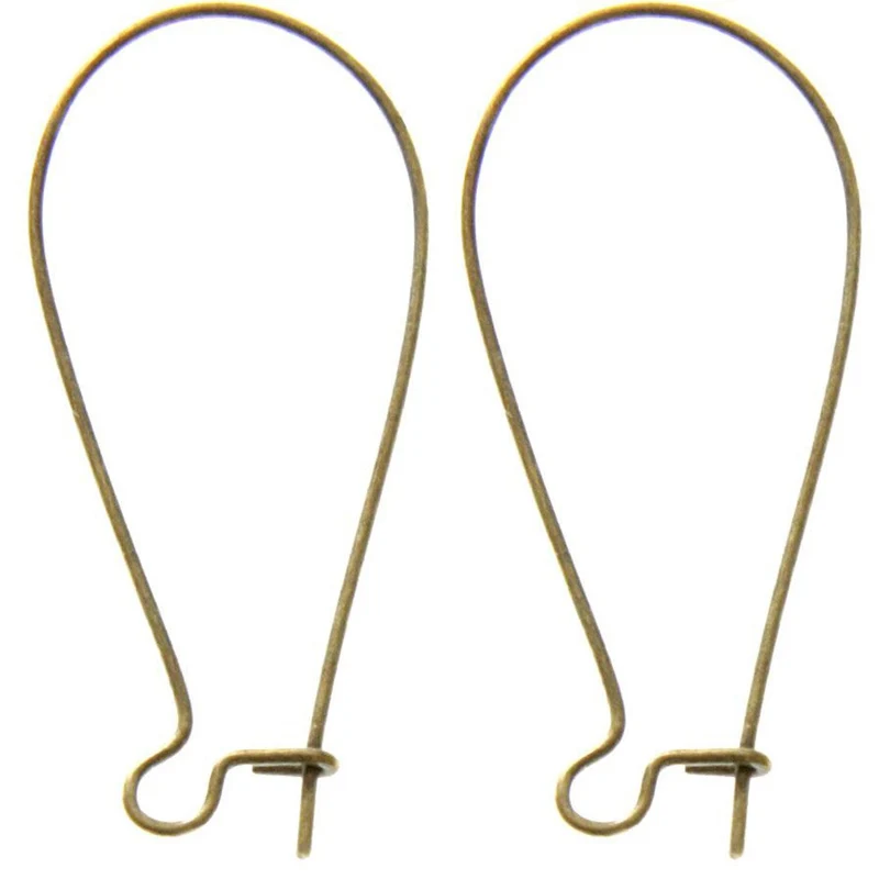 Attache boucle d'oreille crochet 38 mm (50 pièces)