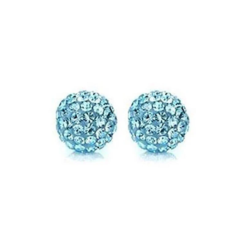 Perles shamballa rondes 50 strass en cristal 8 mm (5 pièces)