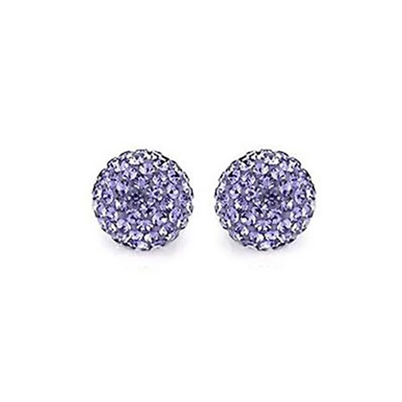 Perles shamballa rondes 50 strass en cristal 8 mm (5 pièces)