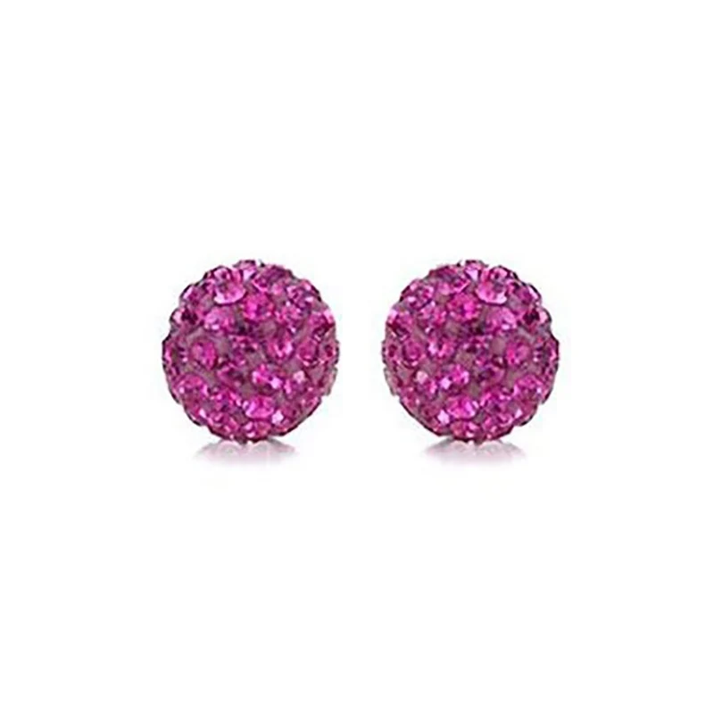 Perles shamballa rondes 50 strass en cristal 8 mm (5 pièces)
