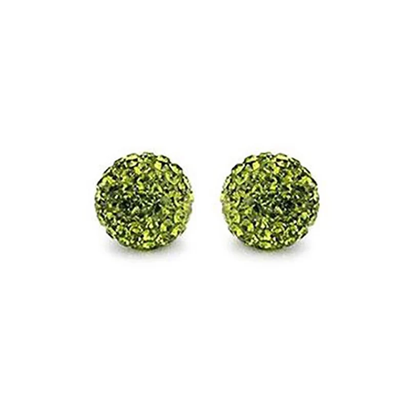 Perles shamballa rondes 50 strass en cristal 8 mm (5 pièces)
