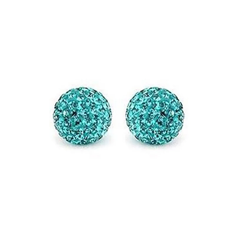 Perles shamballa rondes 50 strass en cristal 8 mm (5 pièces)
