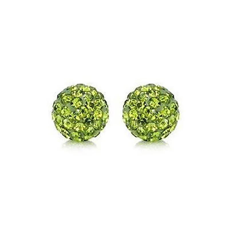Perles shamballa rondes 50 strass en cristal 8 mm (5 pièces)