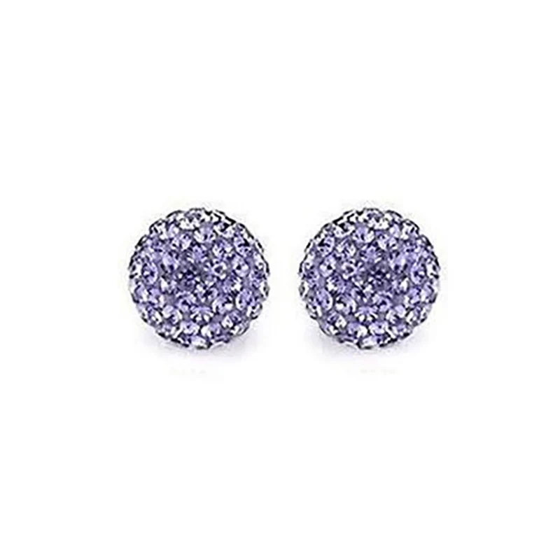 Perles shamballa rondes 50 strass en cristal 8 mm (5 pièces)