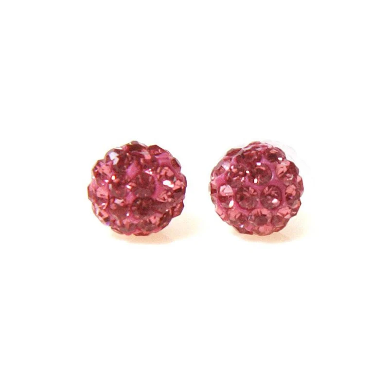 Perles shamballa rondes 50 strass en cristal 8 mm (5 pièces)