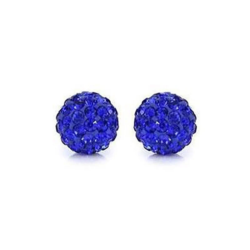 Perles shamballa rondes 50 strass en cristal 8 mm (5 pièces)