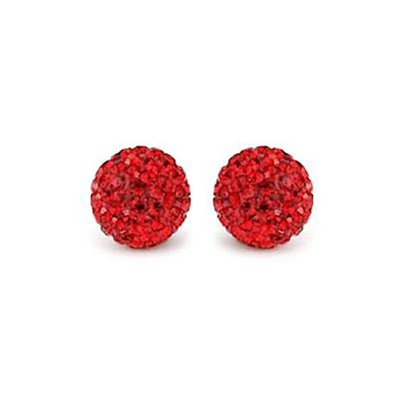 Perles shamballa rondes 50 strass en cristal 8 mm (5 pièces)