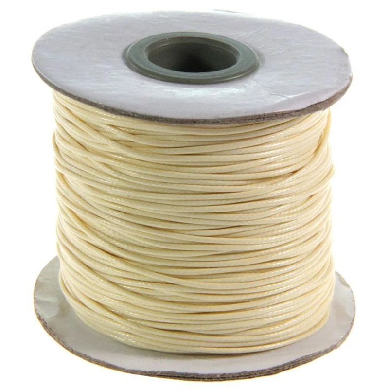 Fil coton ciré 1 mm en bobine de 80 mètres