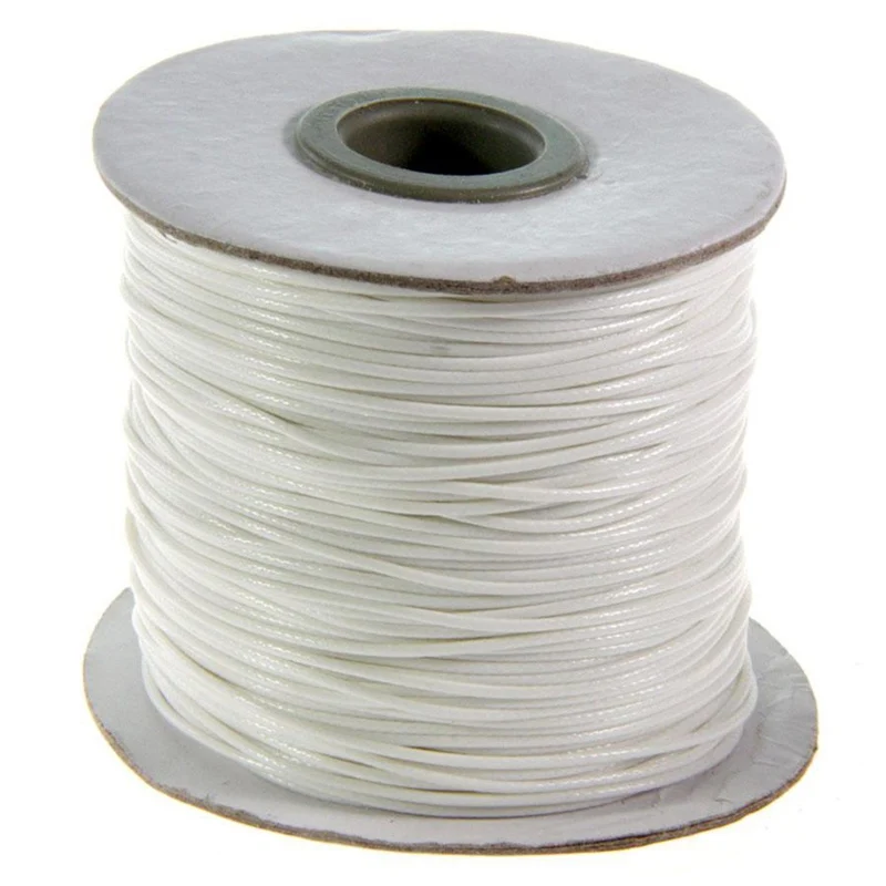 Fil coton ciré 1 mm en bobine de 80 mètres