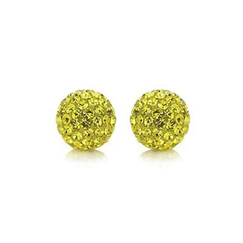 Perles rondes polymère avec strass 10mm (5 pièces)