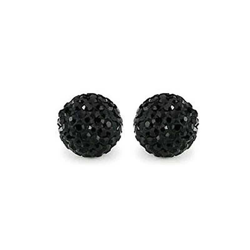 Perles rondes polymère avec strass 10mm (5 pièces)