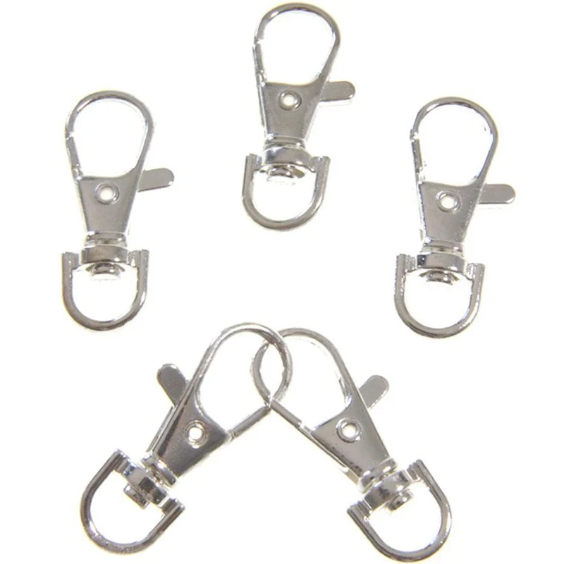 Mousqueton porte clé rotatif 35 mm (5 pièces)