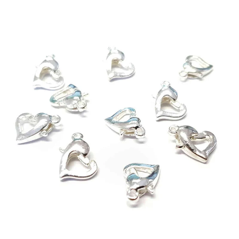 Fermoir bracelet petit cœur (10 pièces)