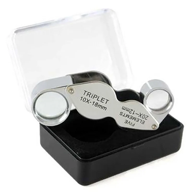 Loupe de bijoutier double x10 et x20