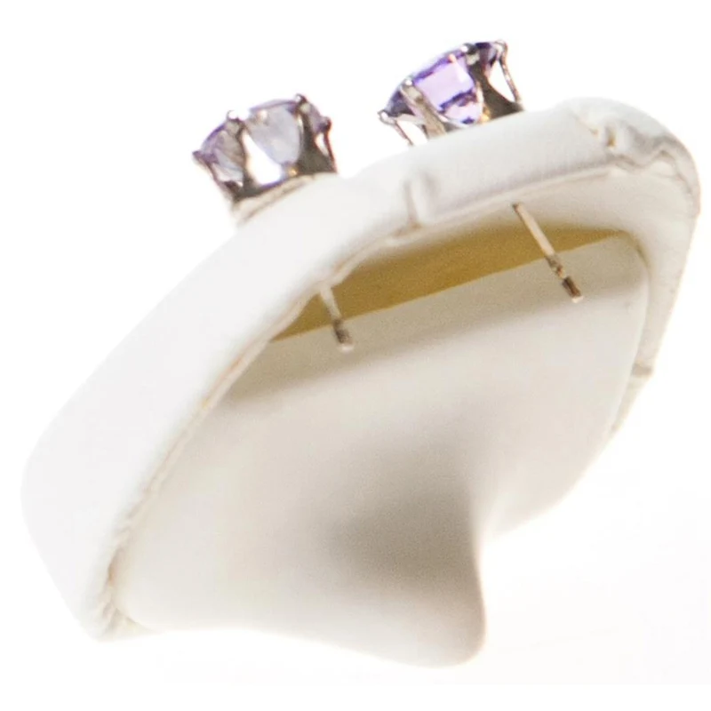 Mini support boucles d'oreilles simili cuir (1 paire) H 4 cm