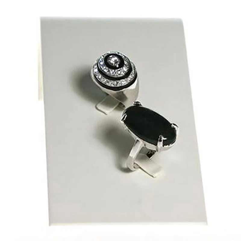 Porte bague et broche Toboggan en simili cuir (2 bagues)