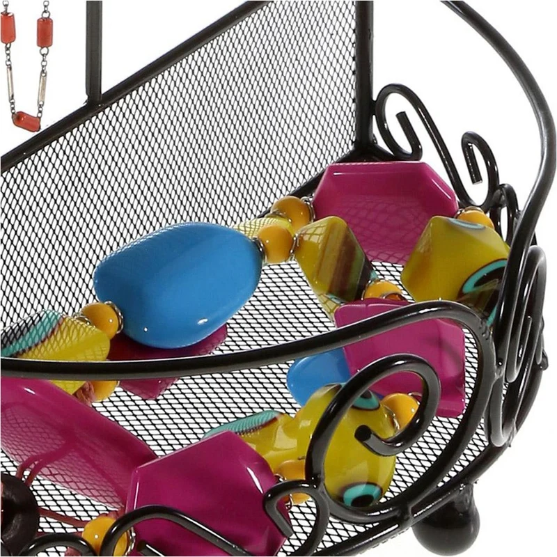 Porte bijoux cadre mixte Corbeille Baroque avec panier