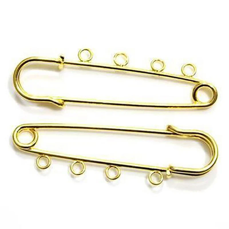 Broche épingle à nourrice oeillets création bijoux 64mm ( 5 Pièces )